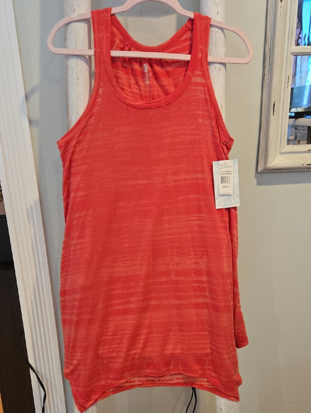 Marika Pink Racerback Tank Top NWT